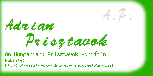 adrian prisztavok business card